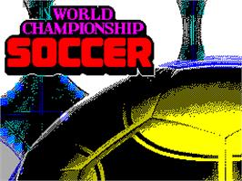 Title screen of World Championship Soccer on the Sinclair ZX Spectrum.