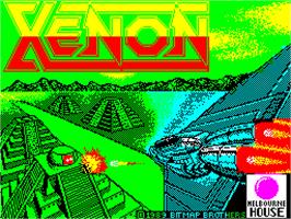 Title screen of Xenon on the Sinclair ZX Spectrum.