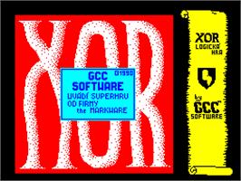 Title screen of Xor on the Sinclair ZX Spectrum.