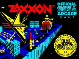 Title screen of Zaxxon on the Sinclair ZX Spectrum.