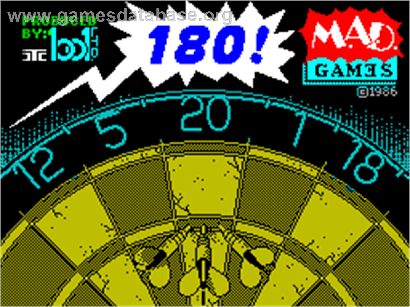 180! Pub Darts - Sinclair ZX Spectrum - Artwork - Title Screen