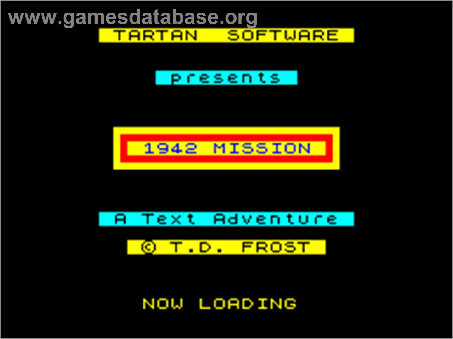 1942 Mission - Sinclair ZX Spectrum - Artwork - Title Screen