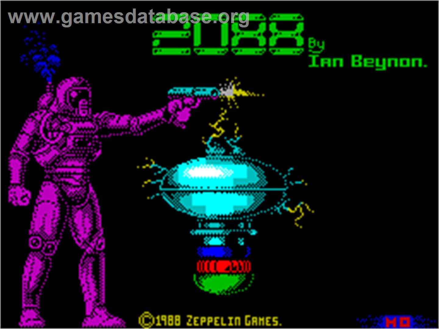 2088 - Sinclair ZX Spectrum - Artwork - Title Screen