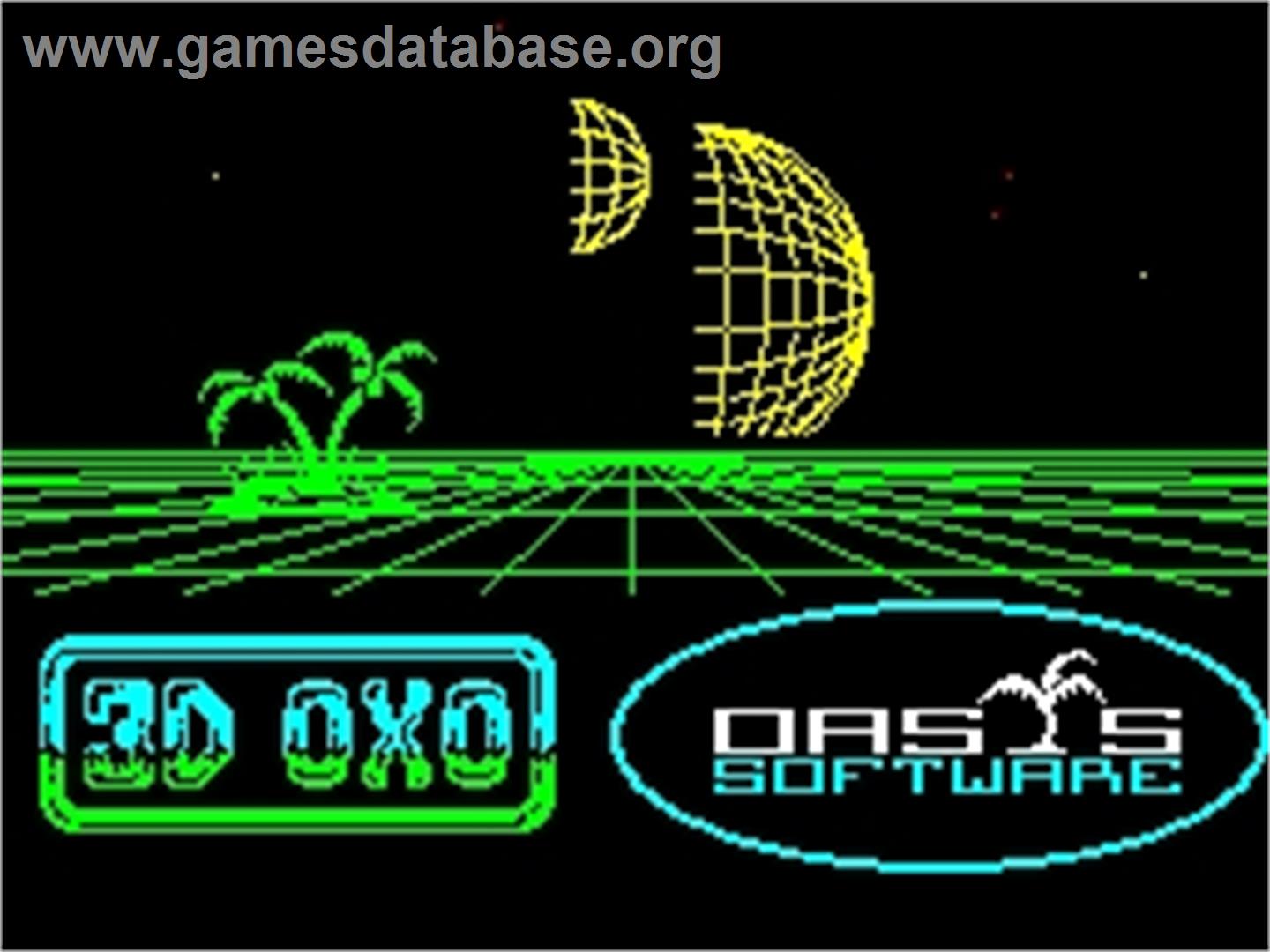3D OXXO - Sinclair ZX Spectrum - Artwork - Title Screen