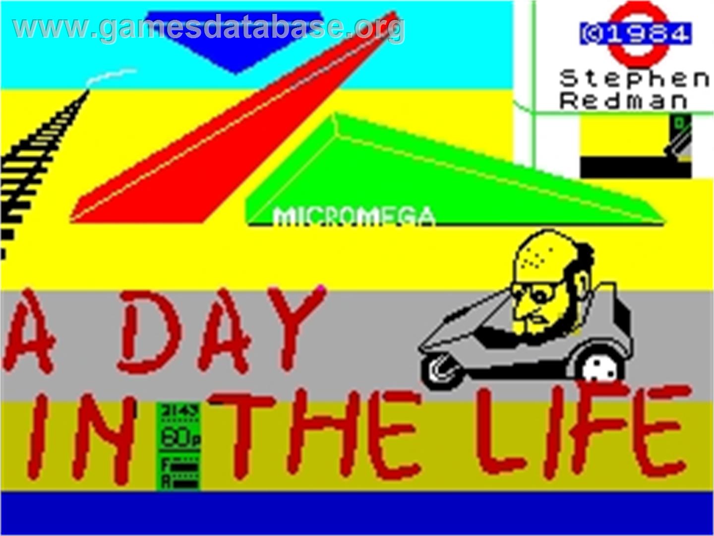 A Day In the Life - Sinclair ZX Spectrum - Artwork - Title Screen