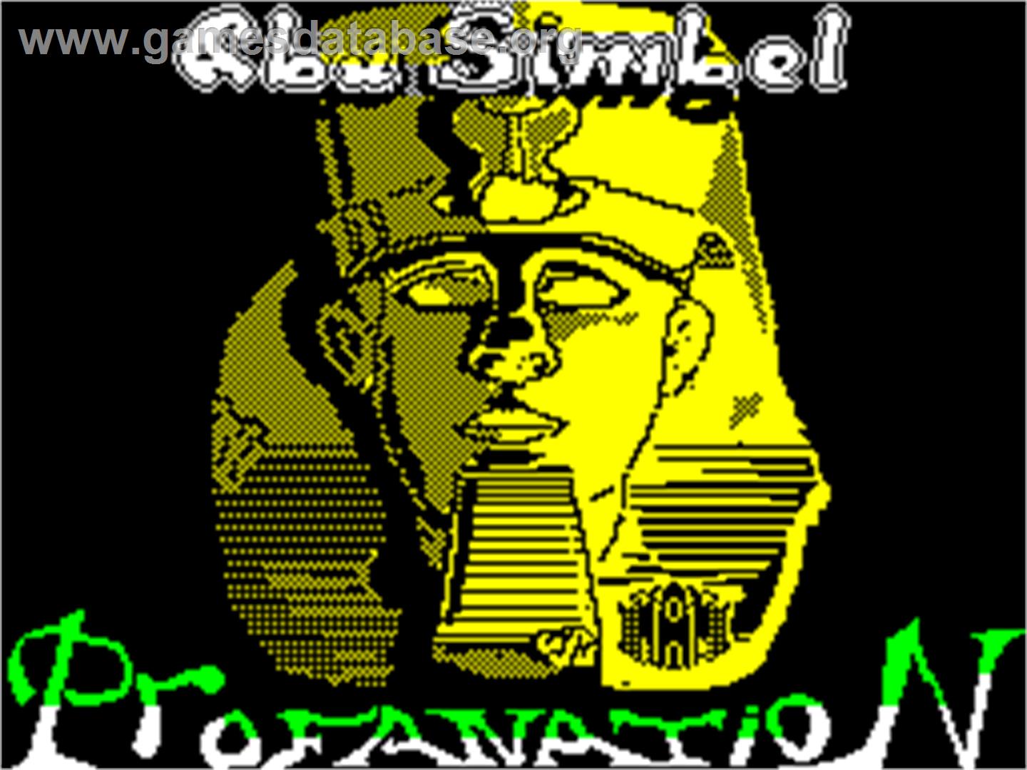 Abu Simbel Profanation - Sinclair ZX Spectrum - Artwork - Title Screen