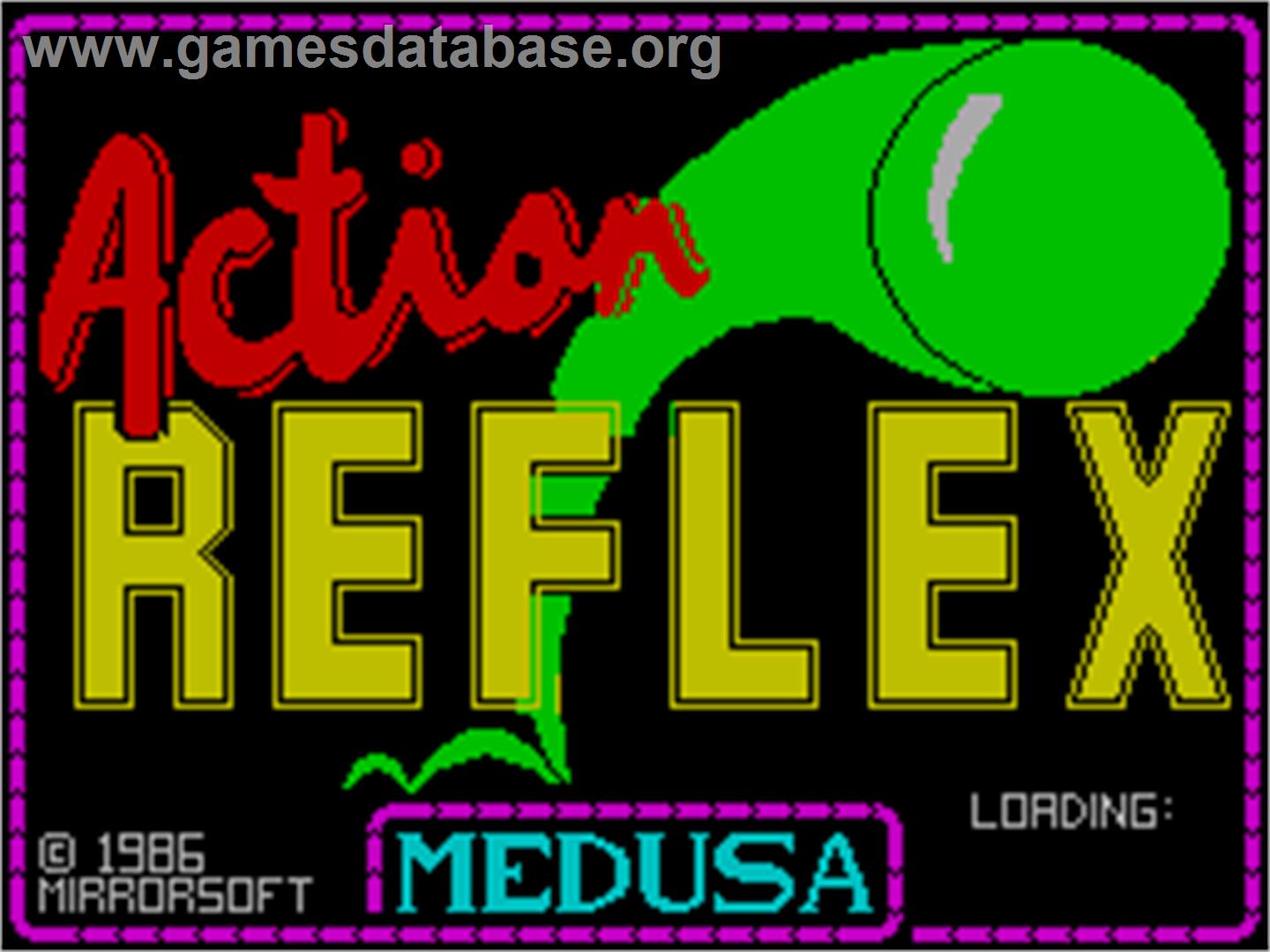 Action Reflex - Sinclair ZX Spectrum - Artwork - Title Screen