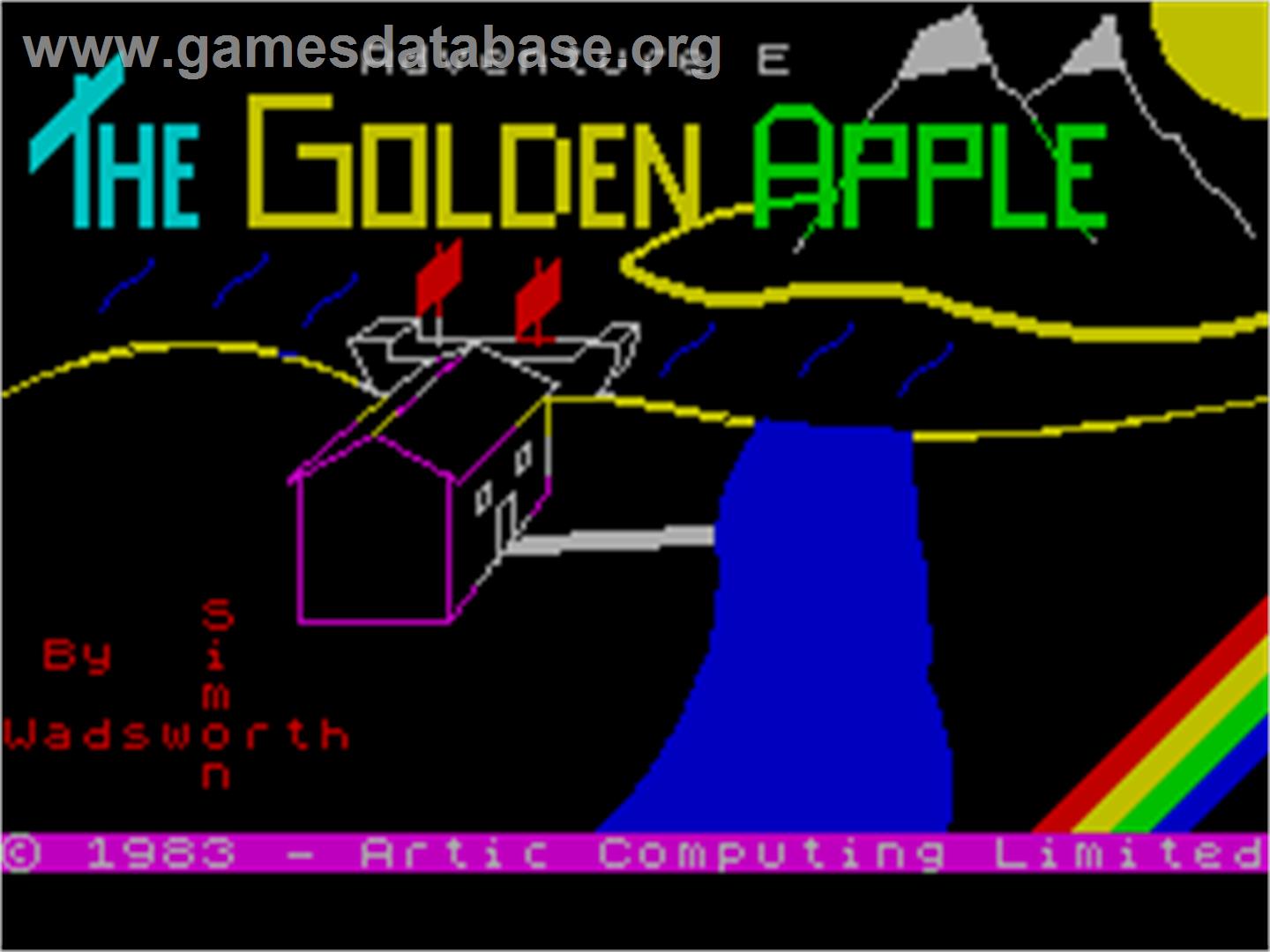 Adventure E: The Golden Apple - Sinclair ZX Spectrum - Artwork - Title Screen