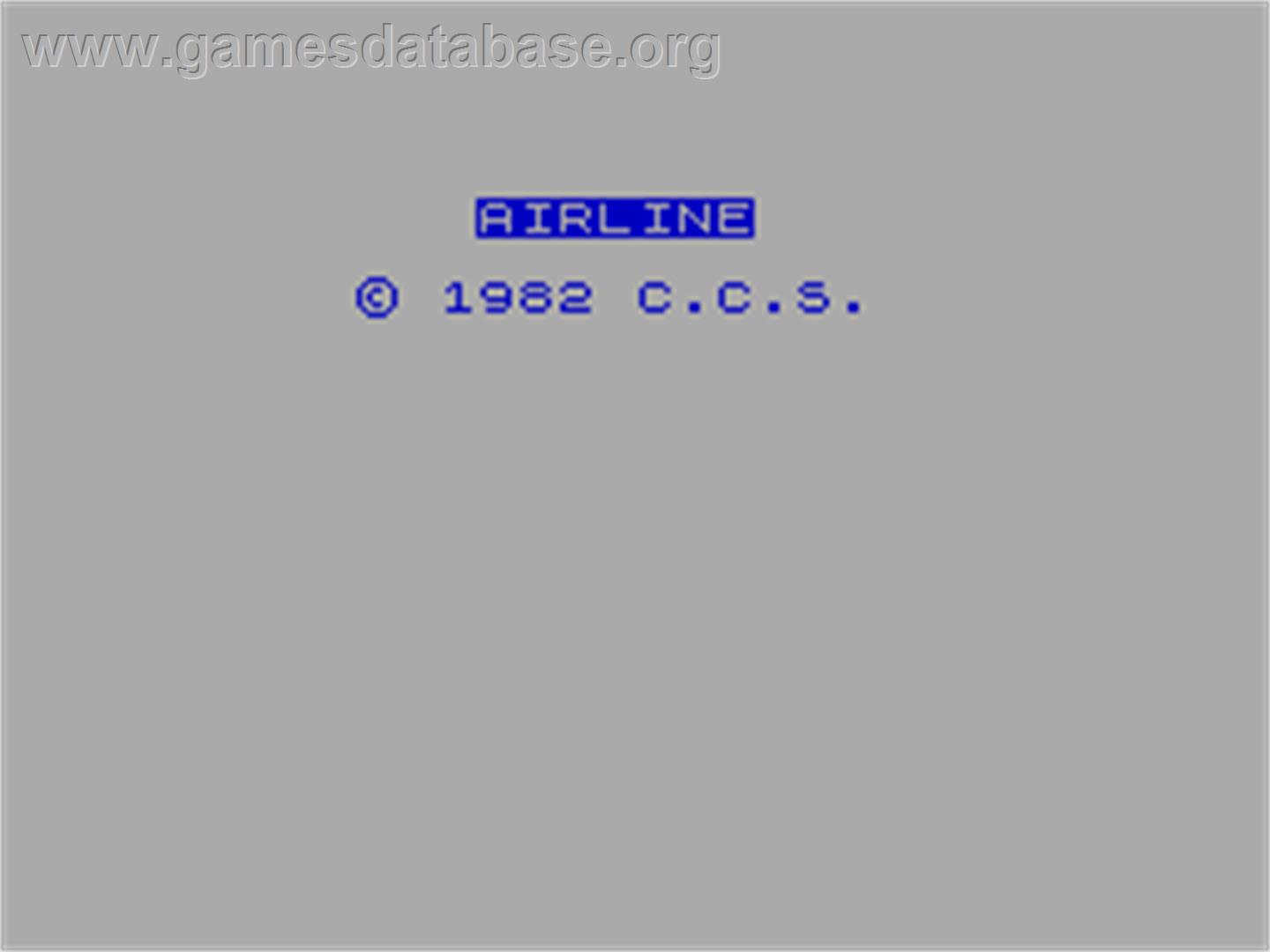 Airliner - Sinclair ZX Spectrum - Artwork - Title Screen
