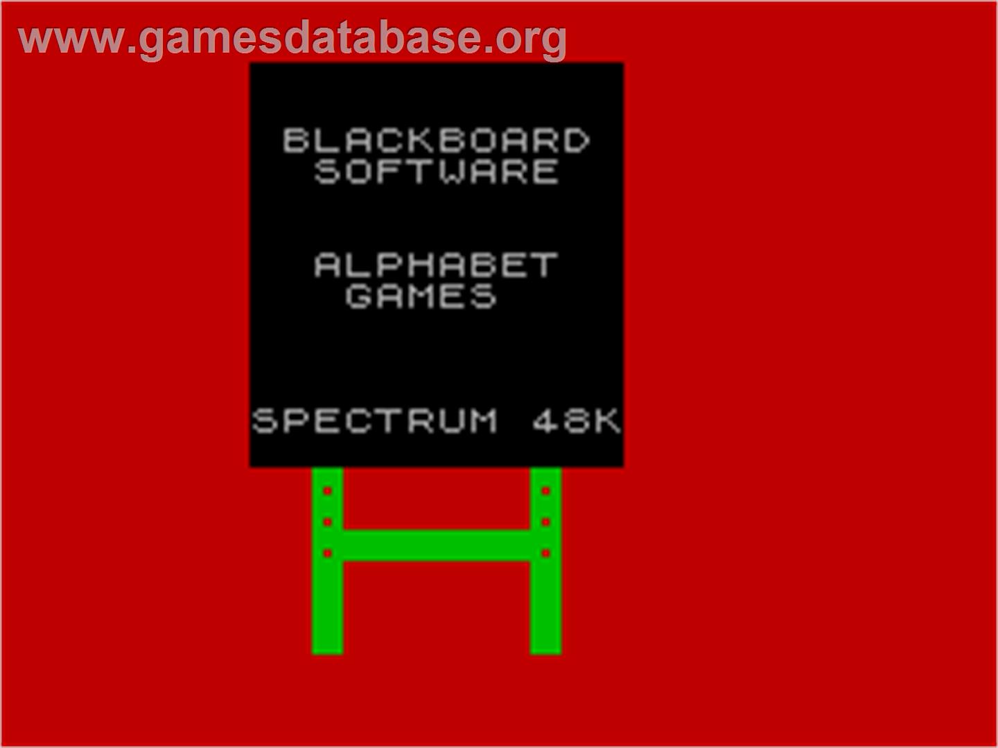 Alphabet Zoo - Sinclair ZX Spectrum - Artwork - Title Screen