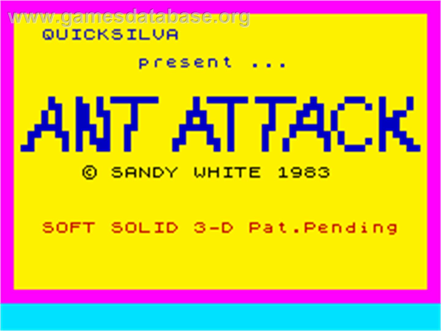 Ant Attack - Sinclair ZX Spectrum - Artwork - Title Screen