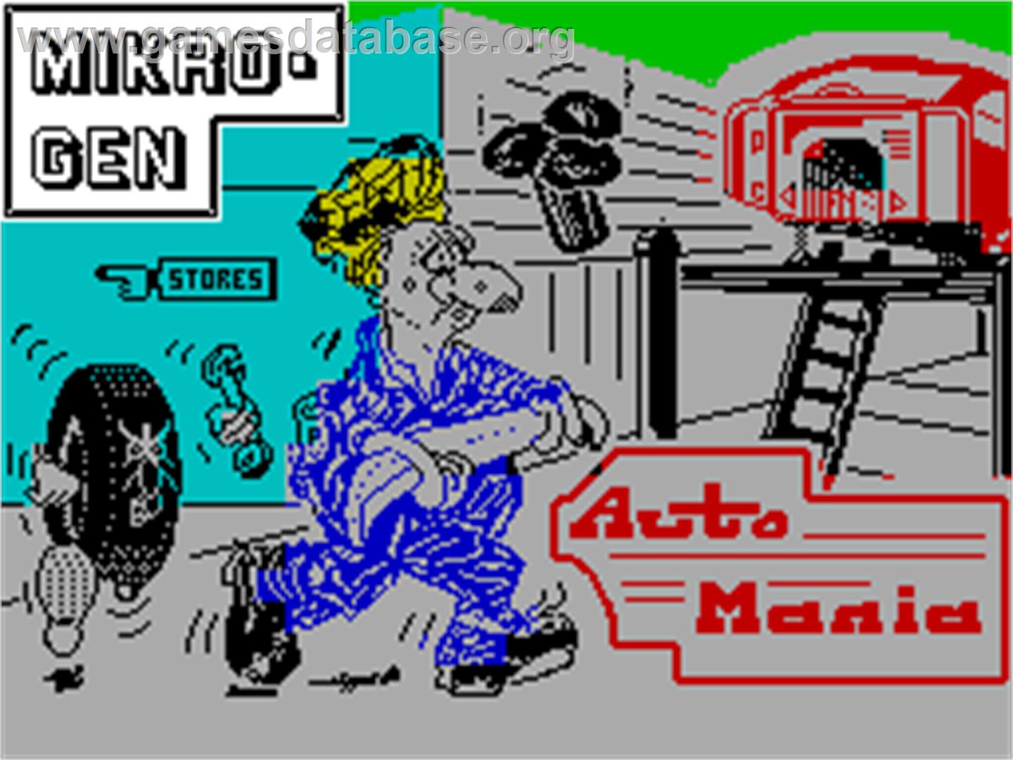 Automania - Sinclair ZX Spectrum - Artwork - Title Screen