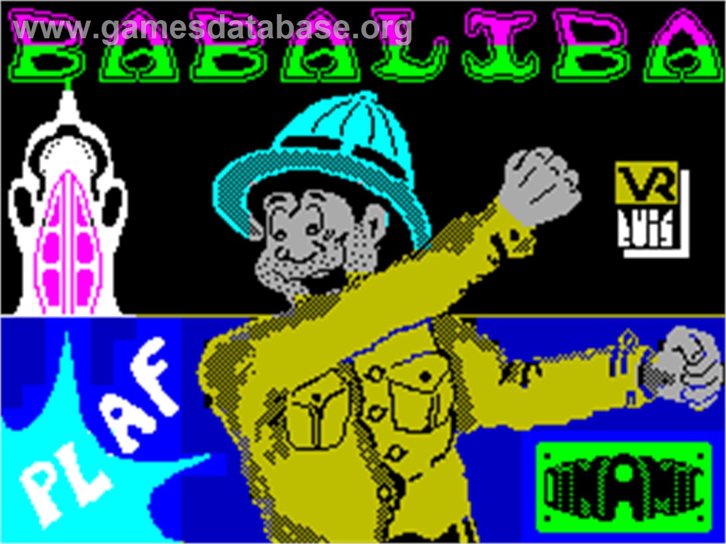 Babaliba - Sinclair ZX Spectrum - Artwork - Title Screen
