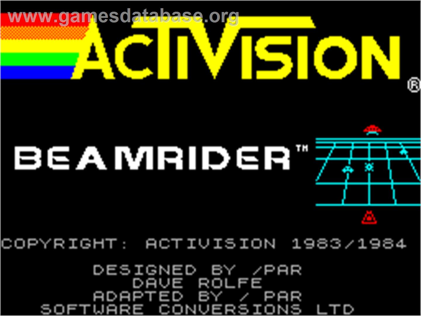 Beamrider - Sinclair ZX Spectrum - Artwork - Title Screen