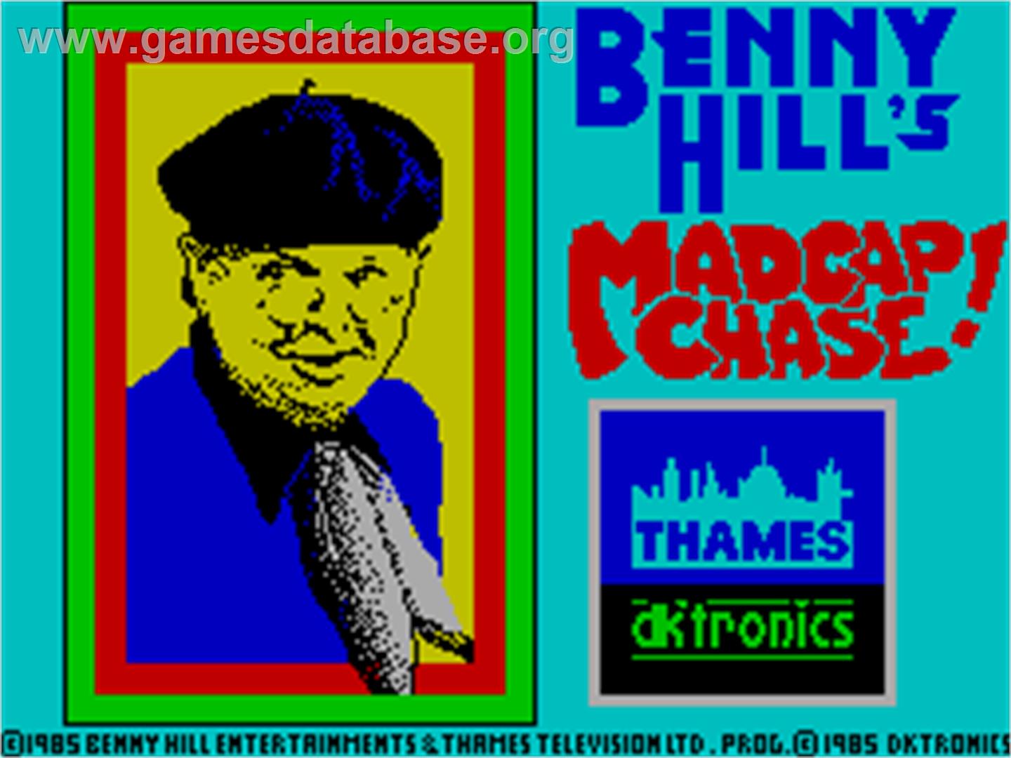 Benny Hill's Madcap Chase - Sinclair ZX Spectrum - Artwork - Title Screen