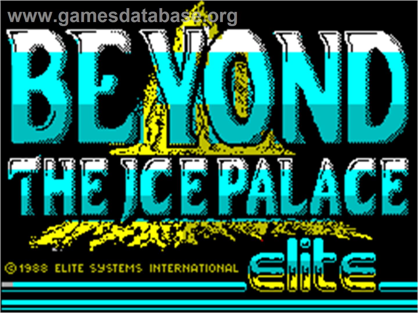 Beyond the Ice Palace - Sinclair ZX Spectrum - Artwork - Title Screen