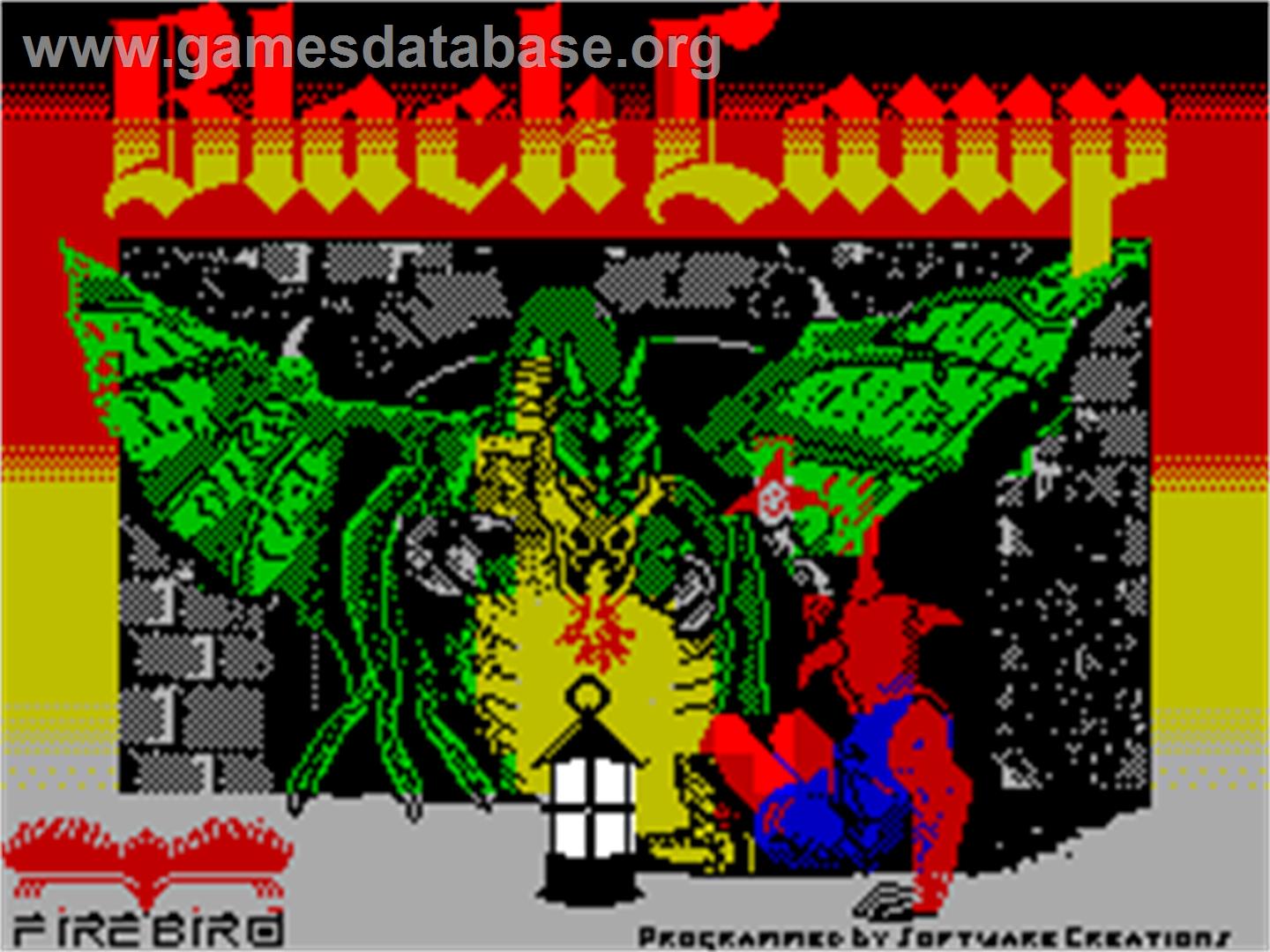 Black Lamp - Sinclair ZX Spectrum - Artwork - Title Screen