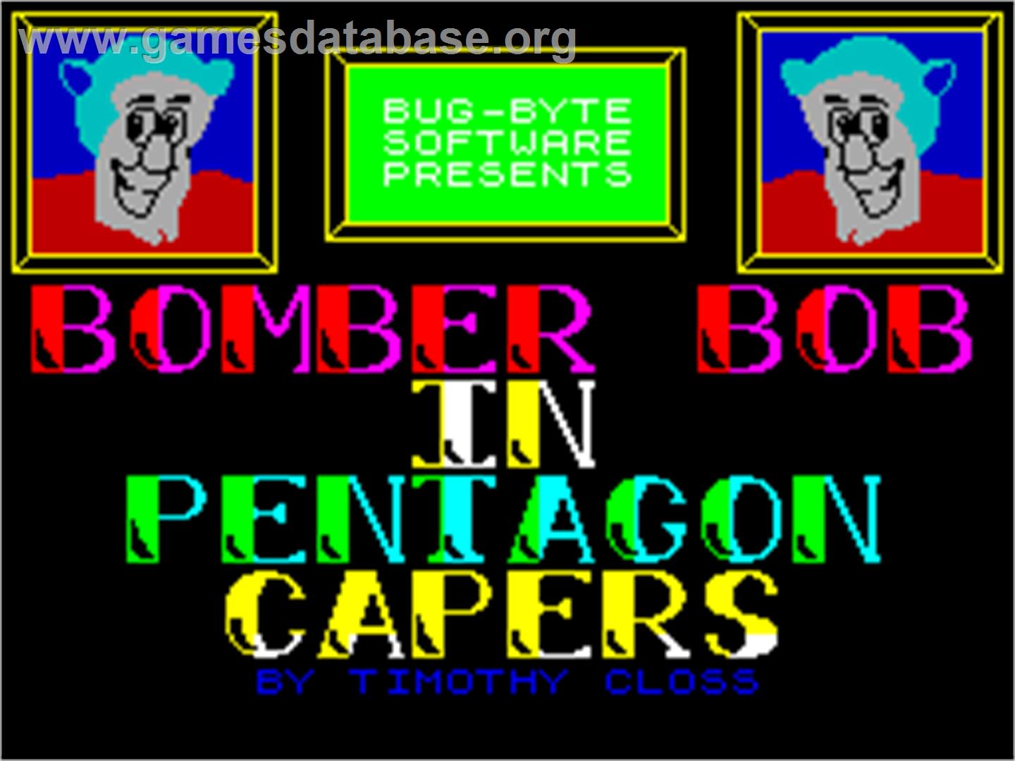 Bomber Bob In Pentagon Capers - Sinclair ZX Spectrum - Artwork - Title Screen