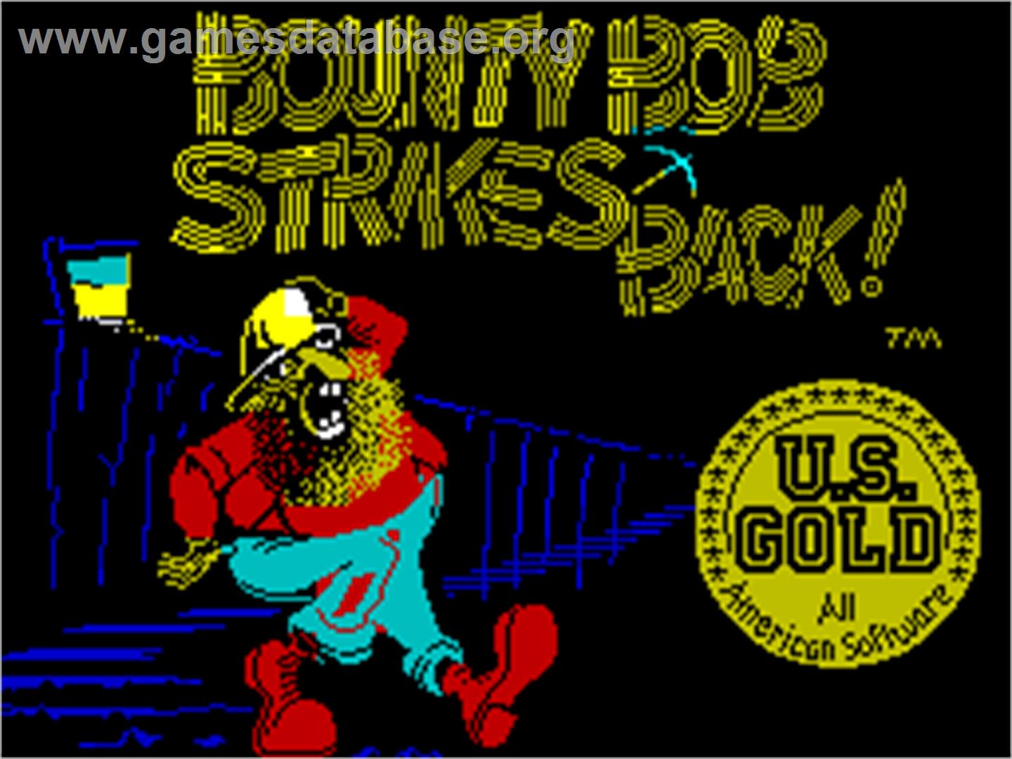 Bounty Bob Strikes Back! - Sinclair ZX Spectrum - Artwork - Title Screen