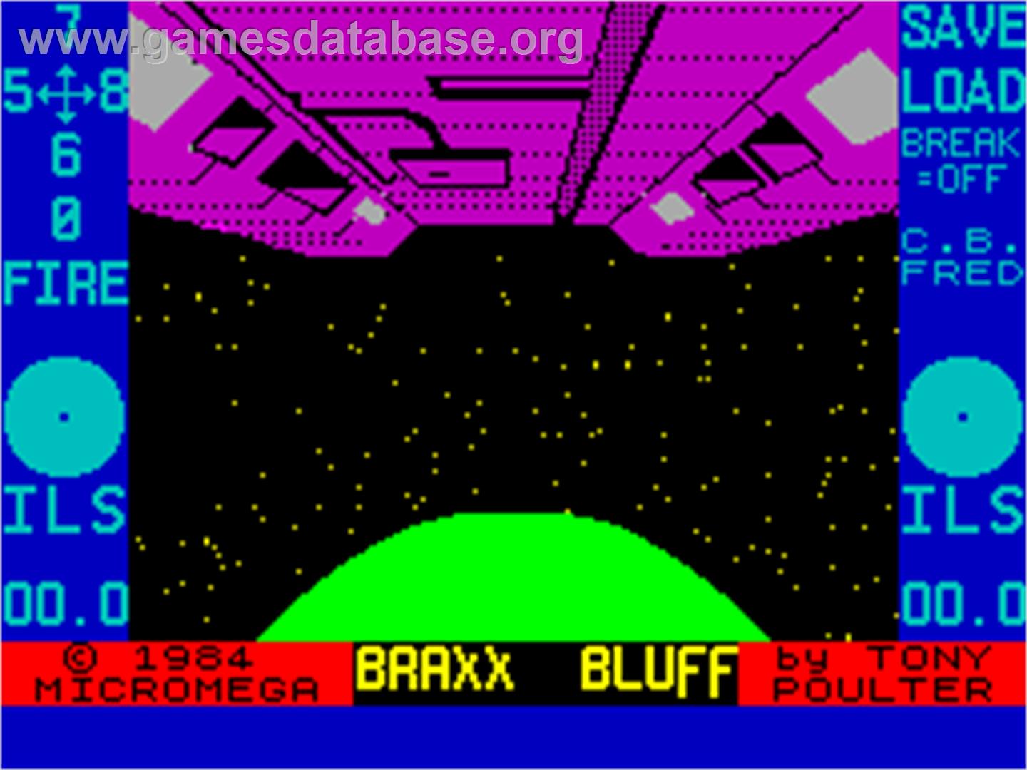 Braxx Bluff - Sinclair ZX Spectrum - Artwork - Title Screen
