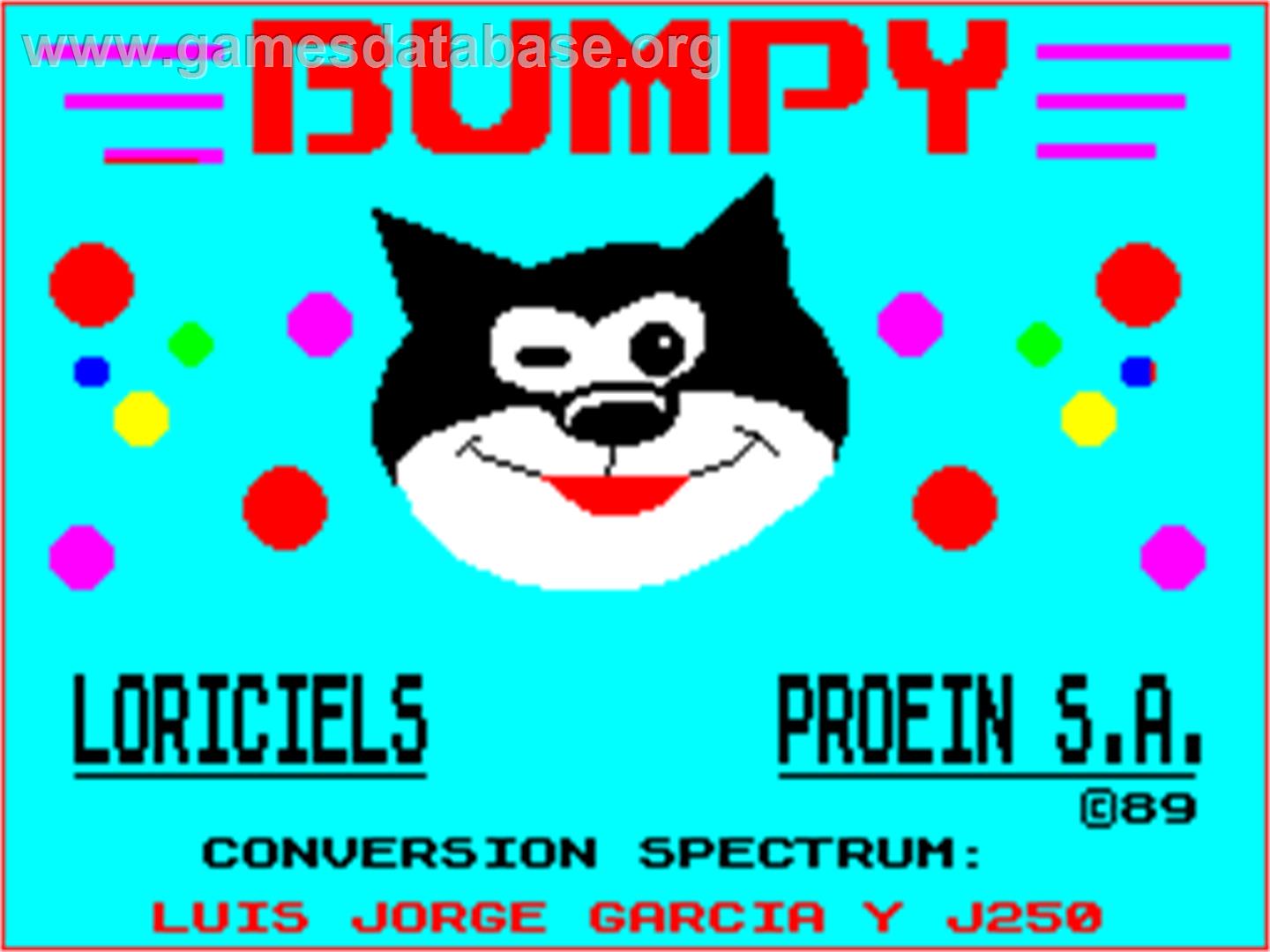 Bumpy - Sinclair ZX Spectrum - Artwork - Title Screen
