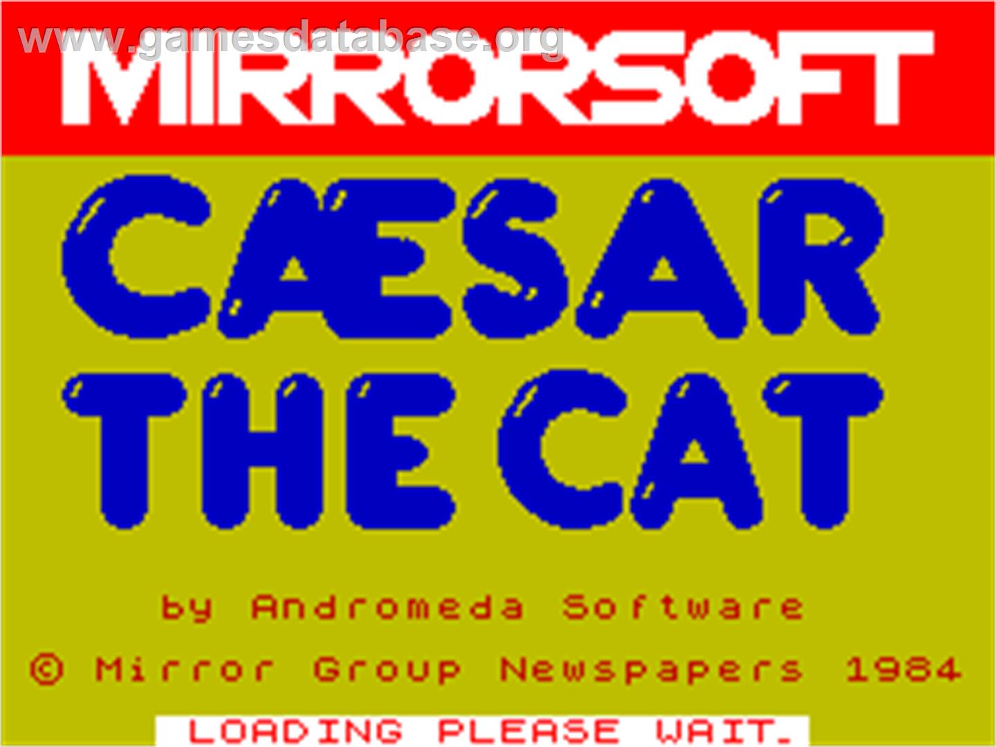 Caesar the Cat - Sinclair ZX Spectrum - Artwork - Title Screen
