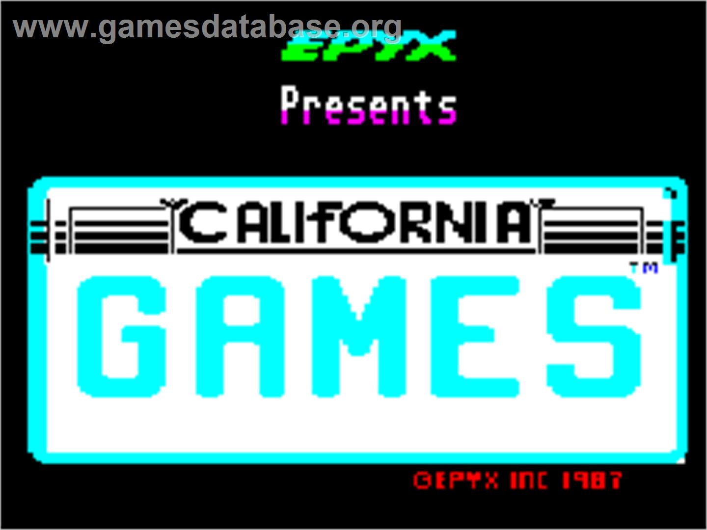 California Games - Sinclair ZX Spectrum - Artwork - Title Screen