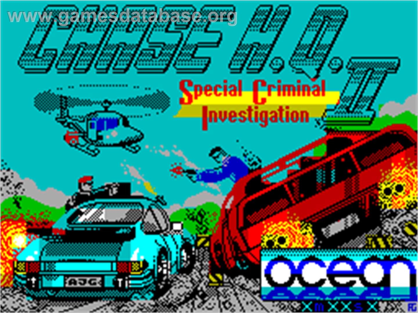 Chase H.Q. II: Special Criminal Investigation - Sinclair ZX Spectrum - Artwork - Title Screen