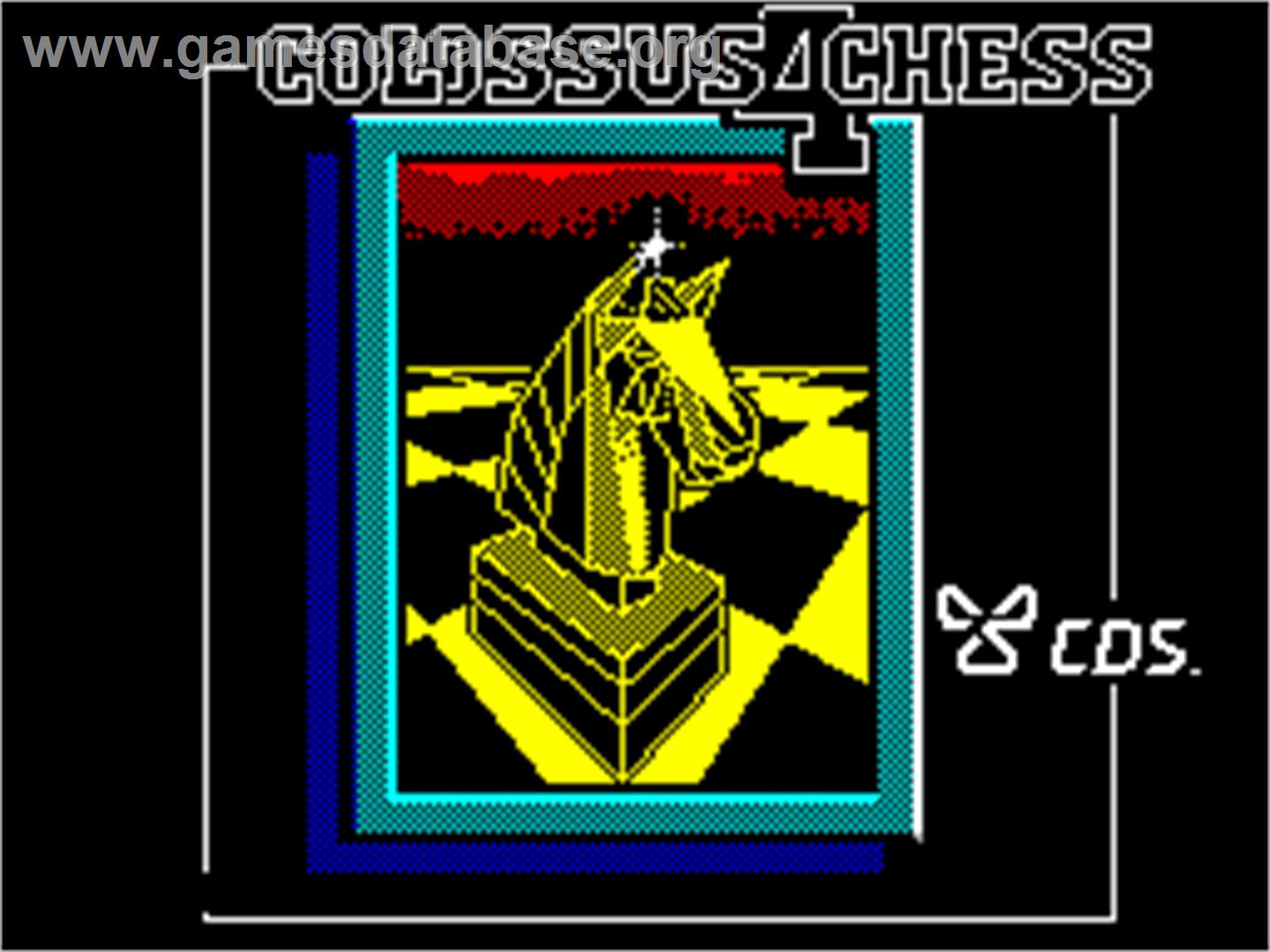 Colossus 4 Chess - Sinclair ZX Spectrum - Artwork - Title Screen