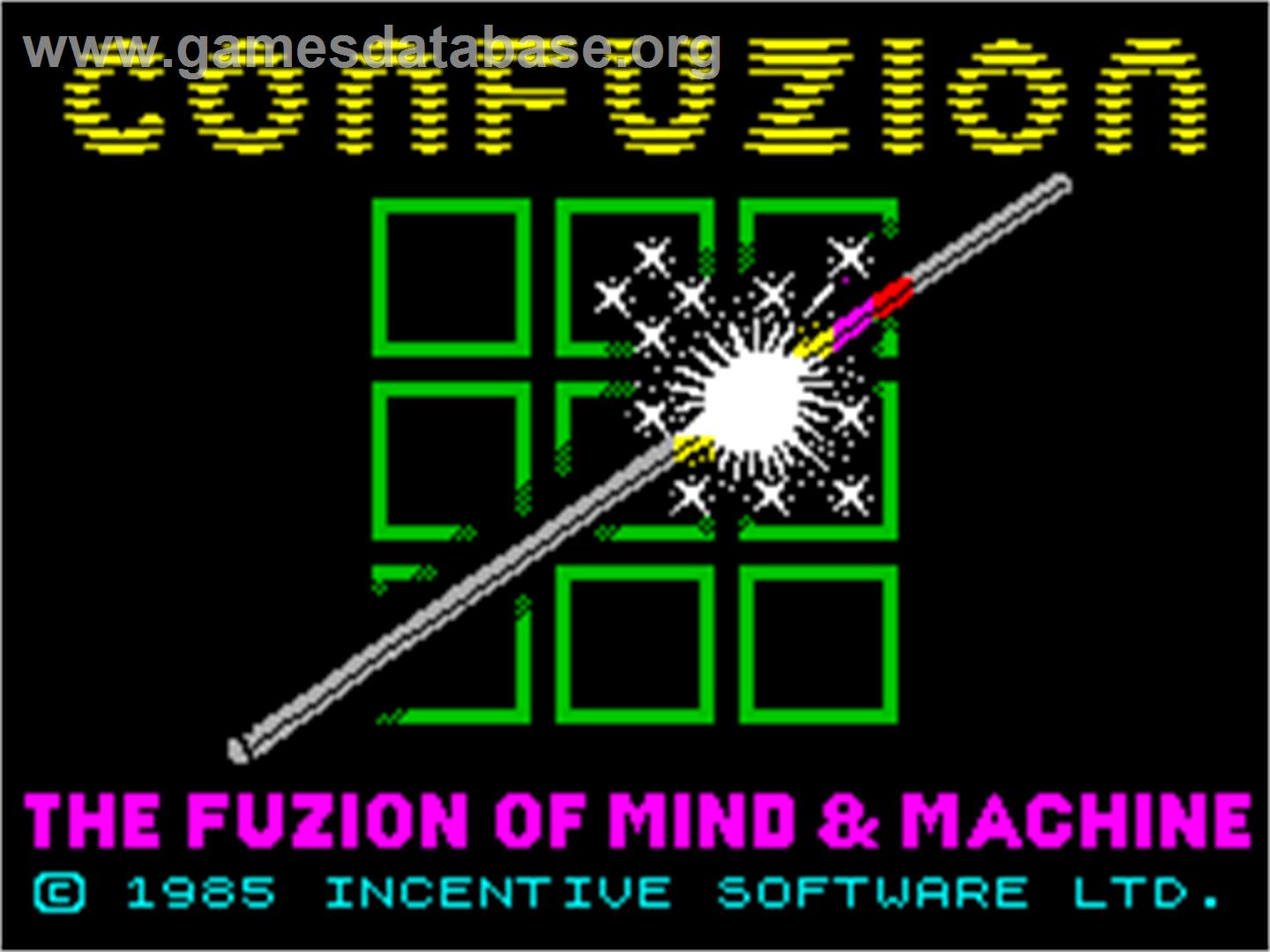 Confuzion - Sinclair ZX Spectrum - Artwork - Title Screen