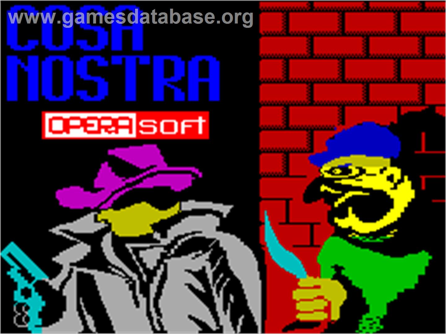 Cosa Nostra - Sinclair ZX Spectrum - Artwork - Title Screen