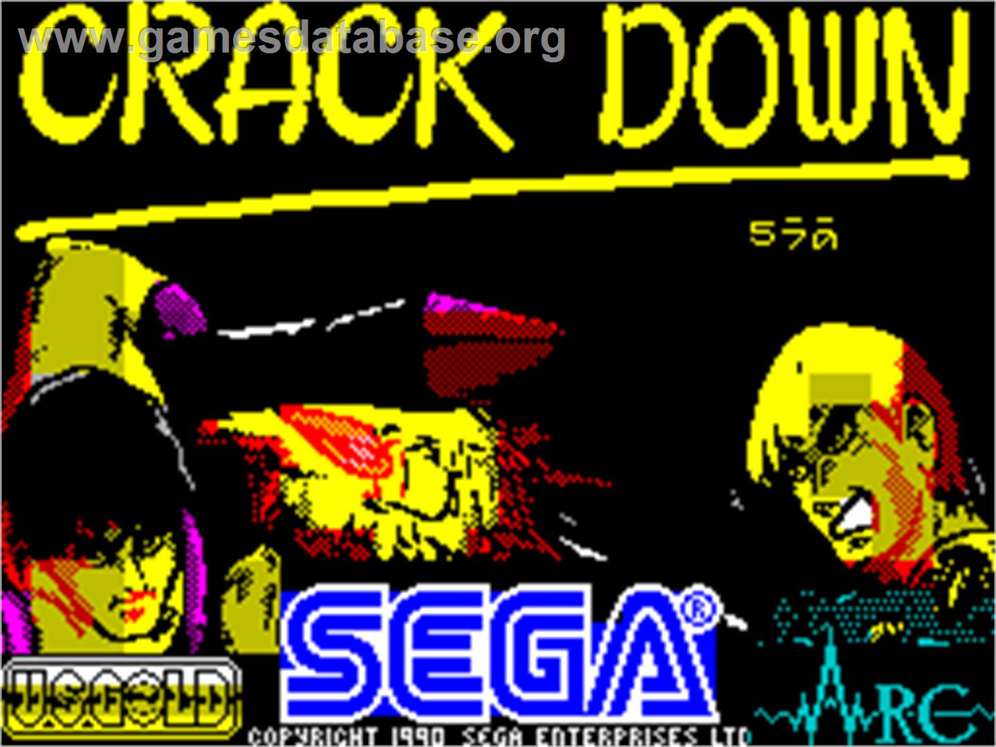 Crack Down - Sinclair ZX Spectrum - Artwork - Title Screen
