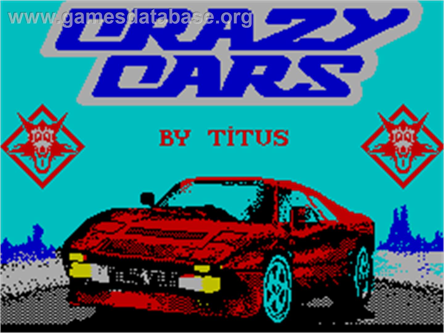 Crazy Cars - Sinclair ZX Spectrum - Artwork - Title Screen