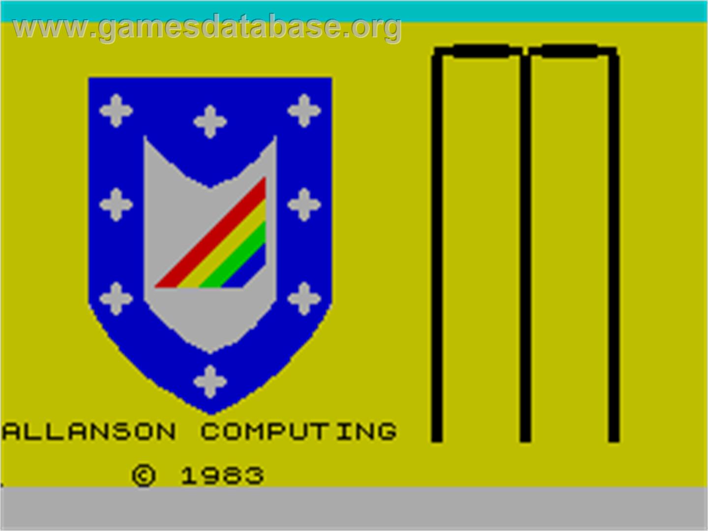 Cricket Captain - Sinclair ZX Spectrum - Artwork - Title Screen