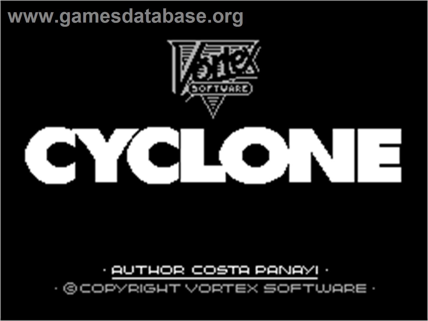 Cyclone - Sinclair ZX Spectrum - Artwork - Title Screen