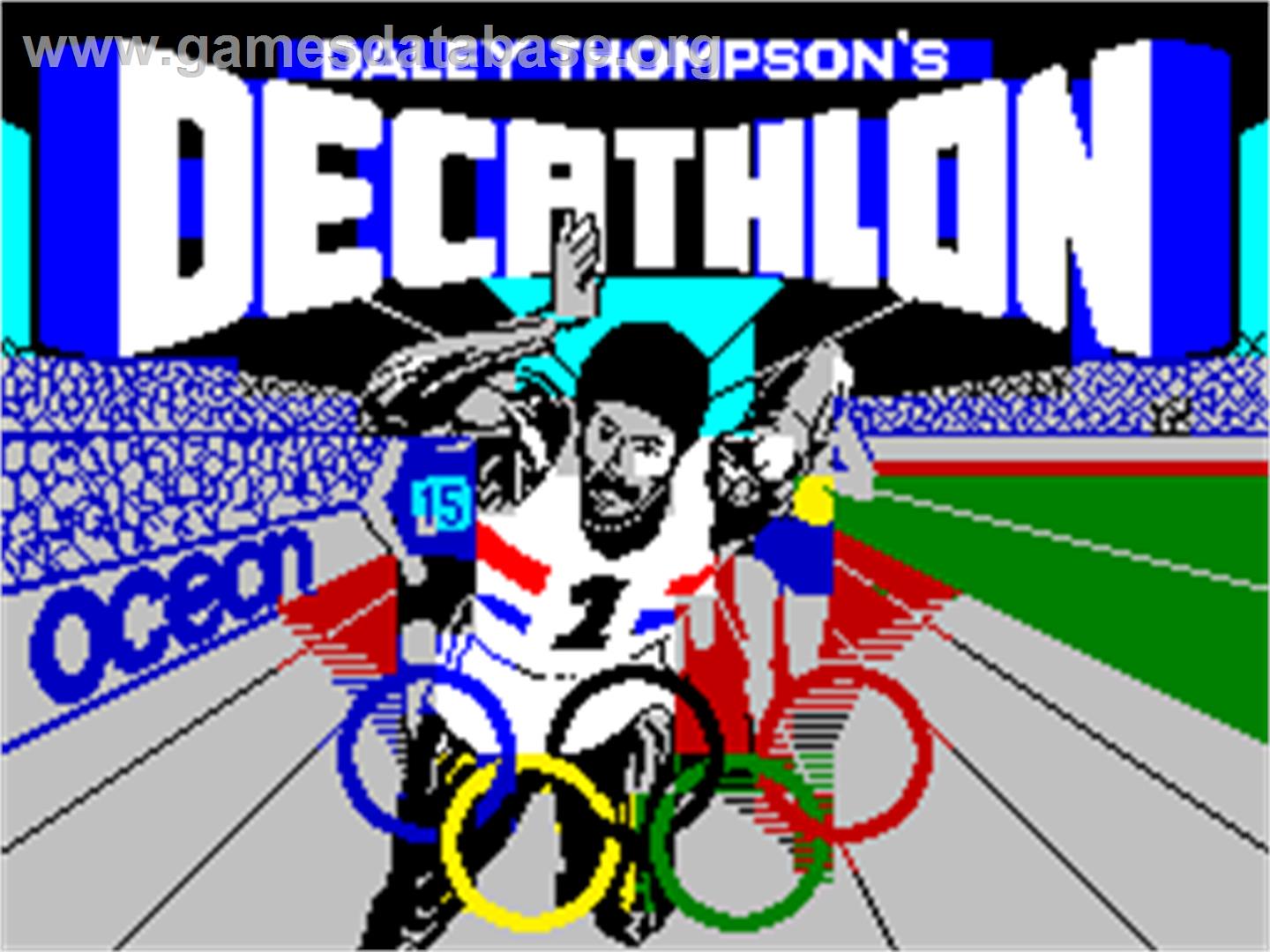 Daley Thompson's Decathlon - Sinclair ZX Spectrum - Artwork - Title Screen