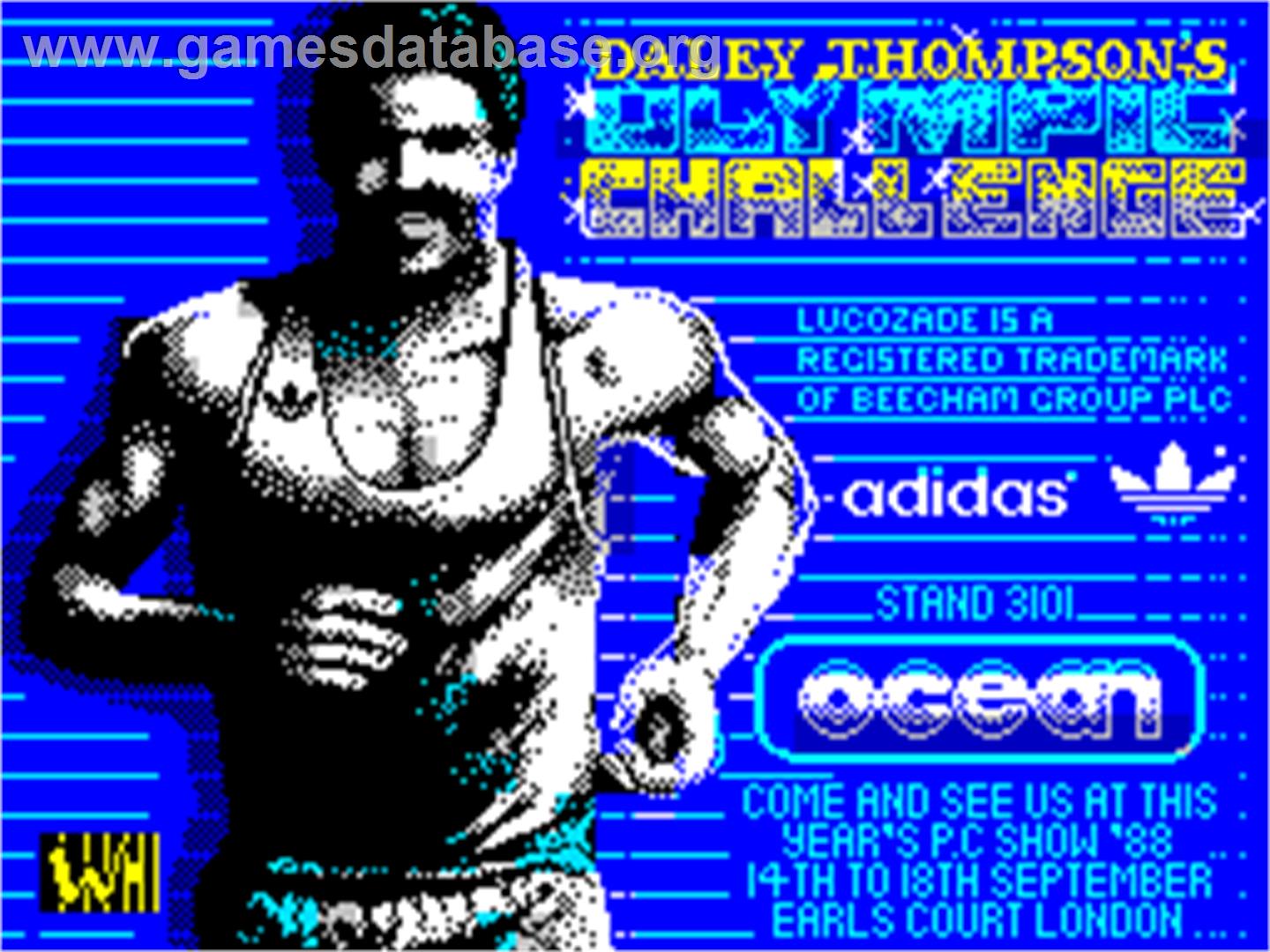 Daley Thompson's Olympic Challenge - Sinclair ZX Spectrum - Artwork - Title Screen