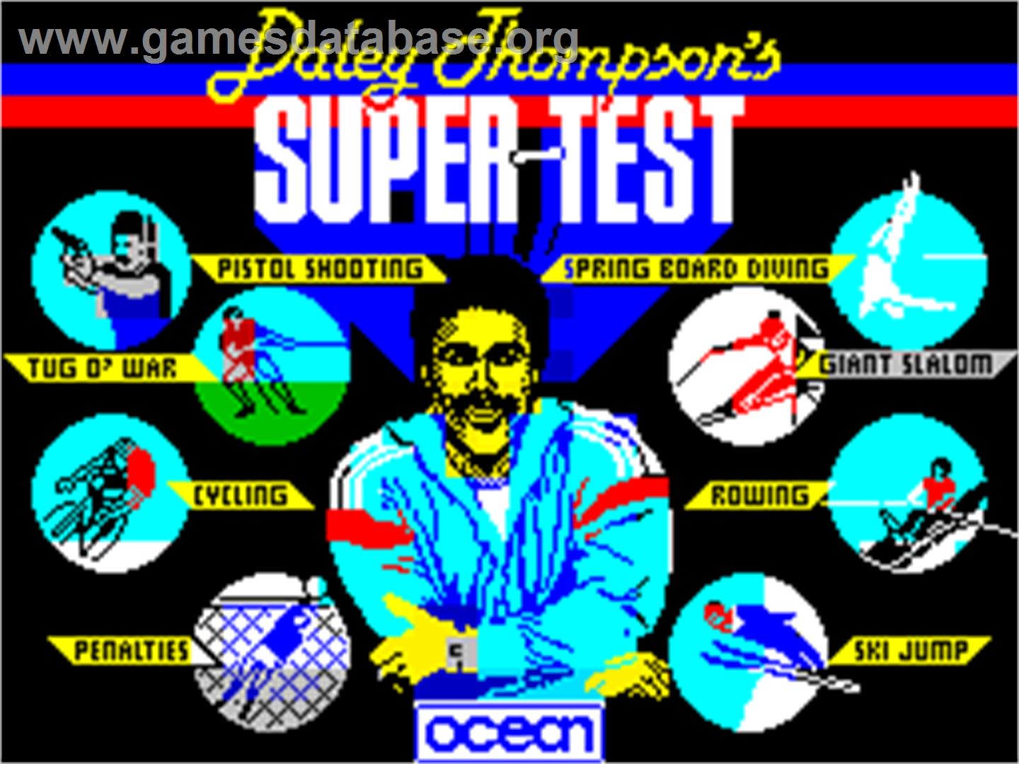 Daley Thompson's Supertest - Sinclair ZX Spectrum - Artwork - Title Screen