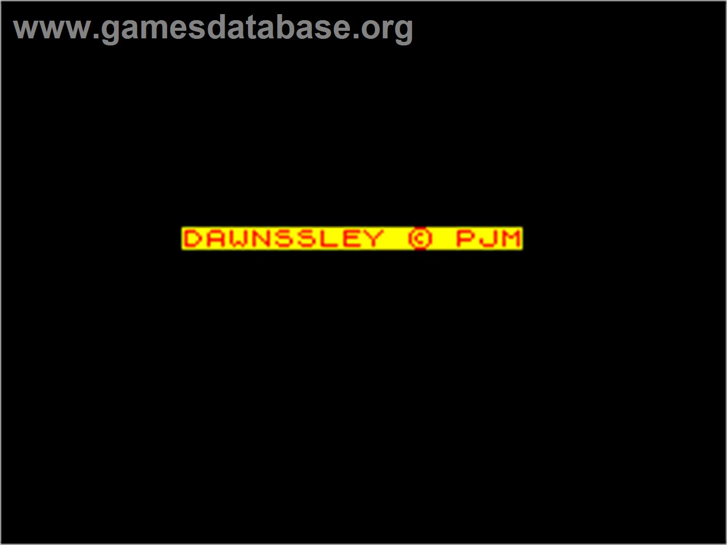 Dawnssley - Sinclair ZX Spectrum - Artwork - Title Screen