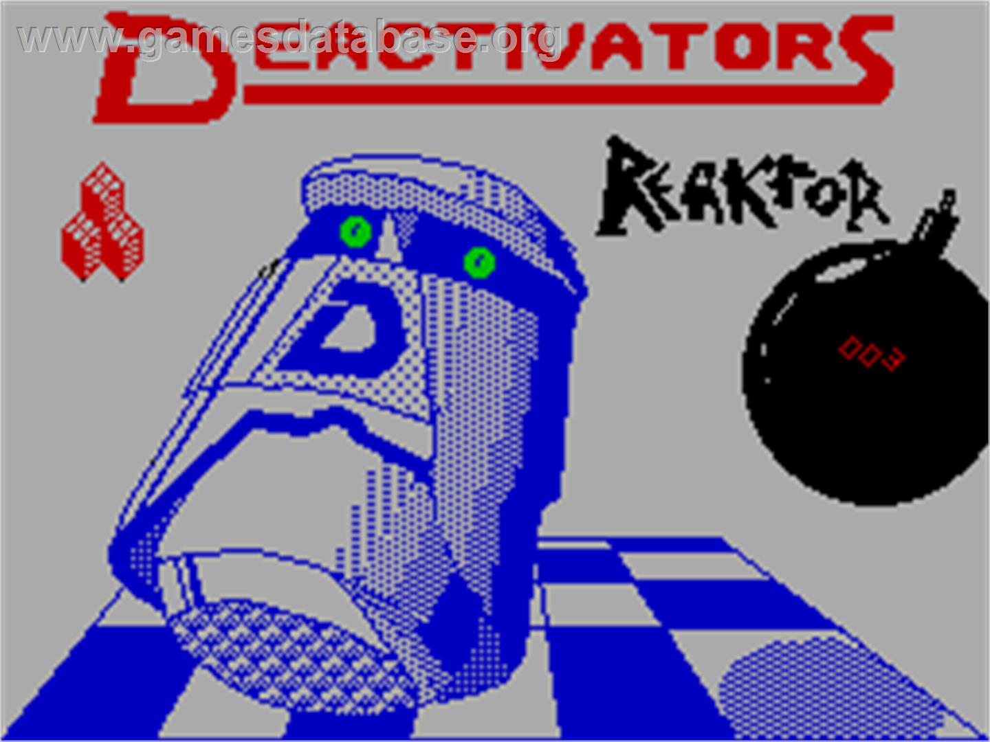 Deactivators - Sinclair ZX Spectrum - Artwork - Title Screen