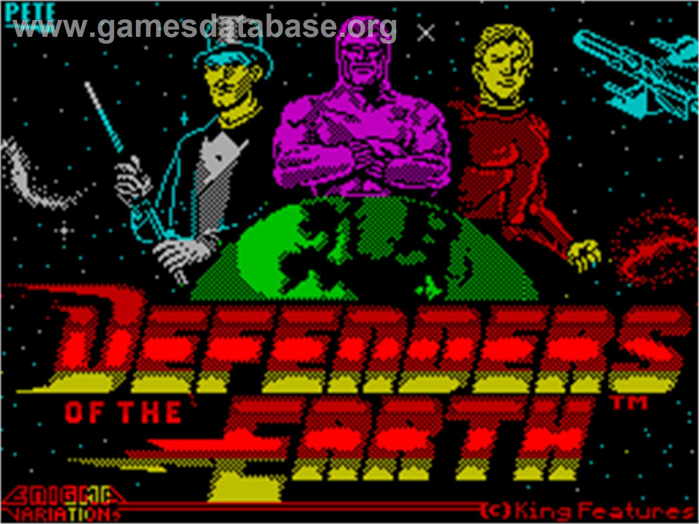Defenders of the Earth - Sinclair ZX Spectrum - Artwork - Title Screen