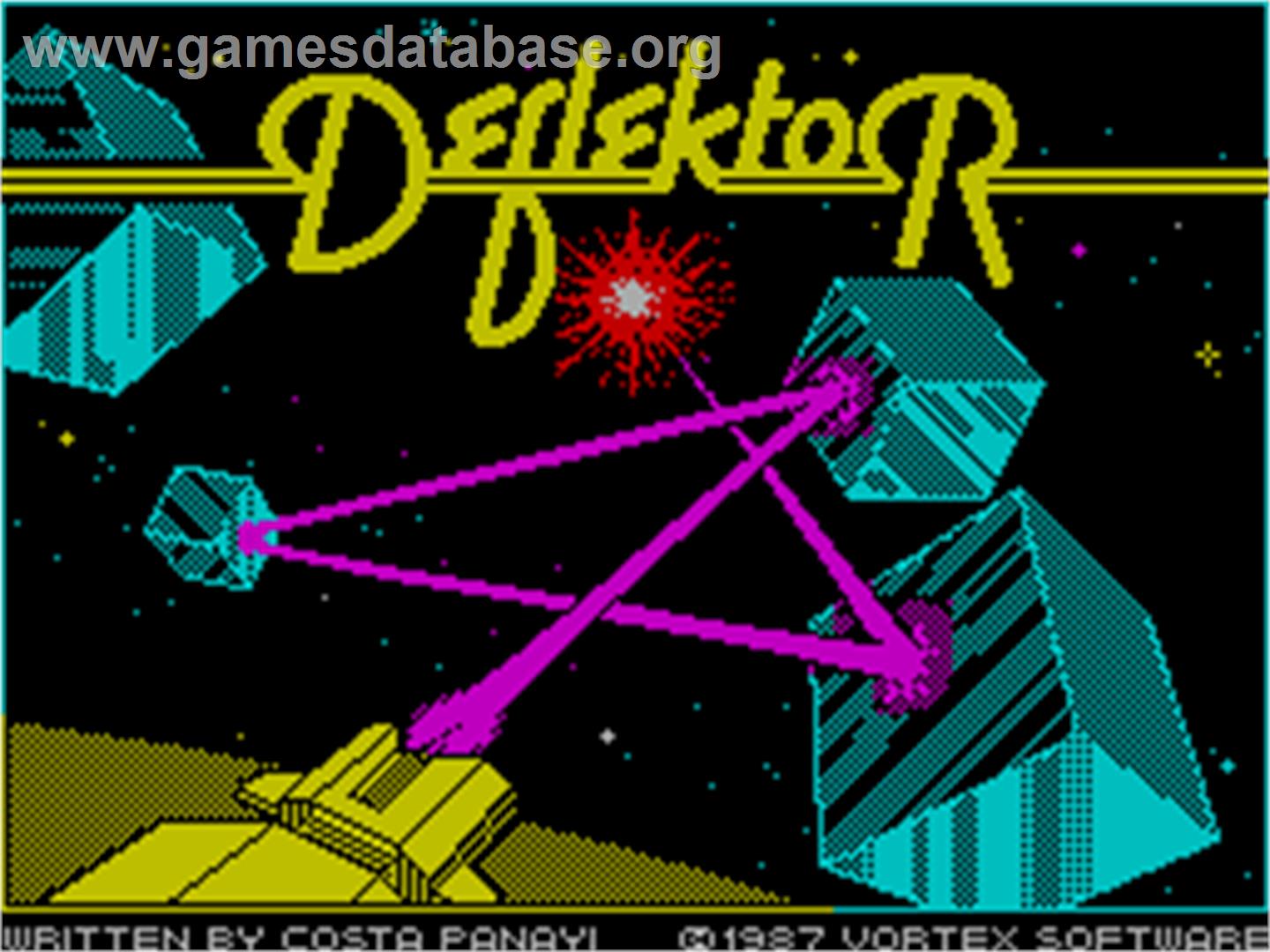 Deflektor - Sinclair ZX Spectrum - Artwork - Title Screen