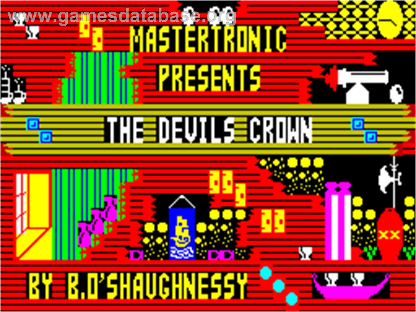 Devil's Crown - Sinclair ZX Spectrum - Artwork - Title Screen
