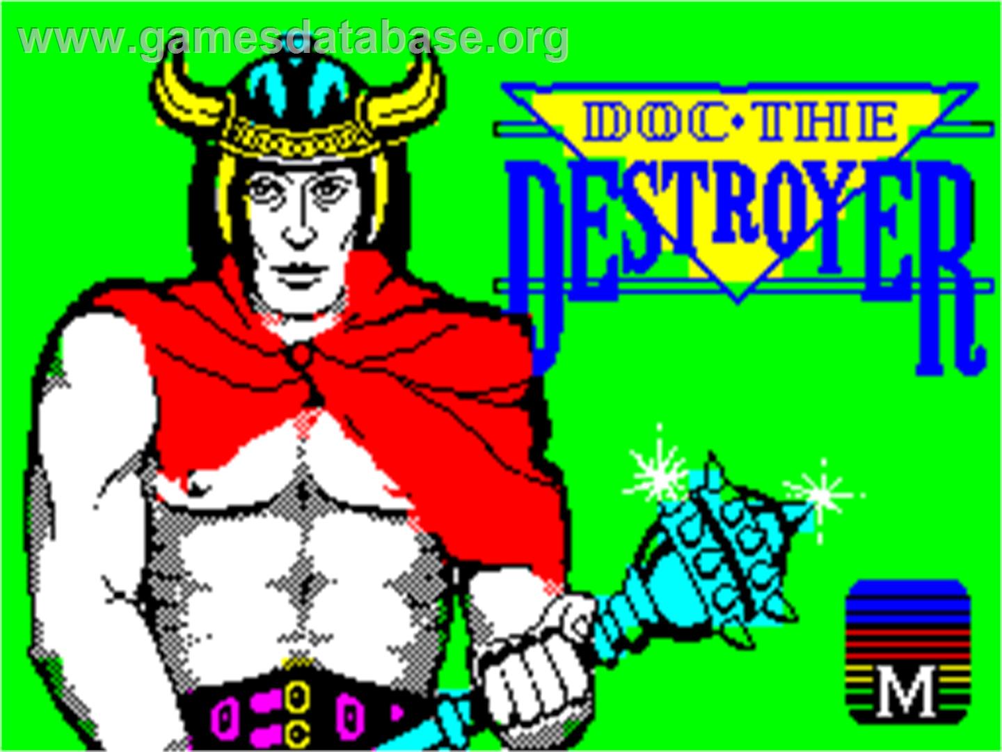Doc the Destroyer - Sinclair ZX Spectrum - Artwork - Title Screen