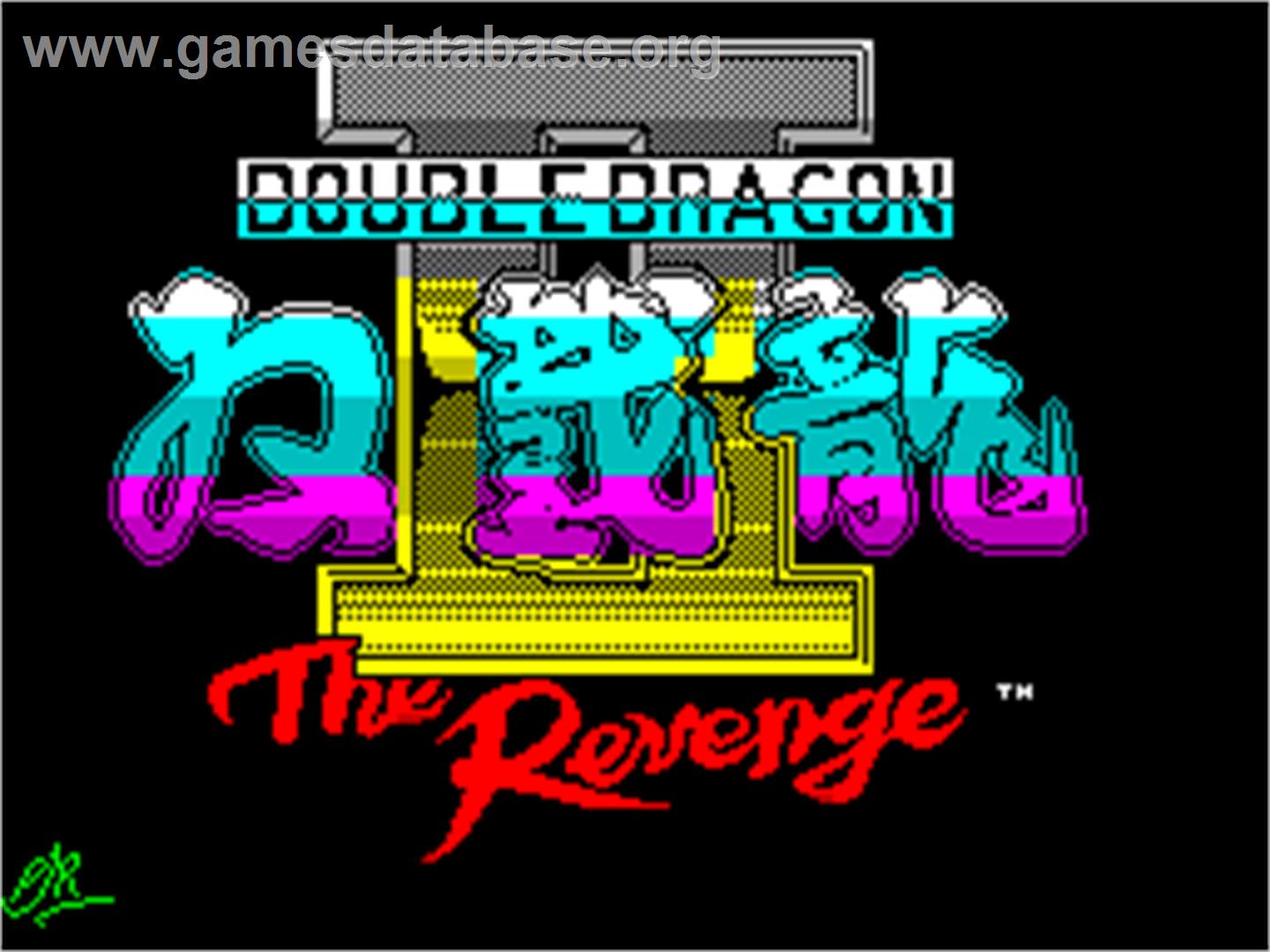 Double Dragon II: The Revenge - Sinclair ZX Spectrum - Artwork - Title Screen