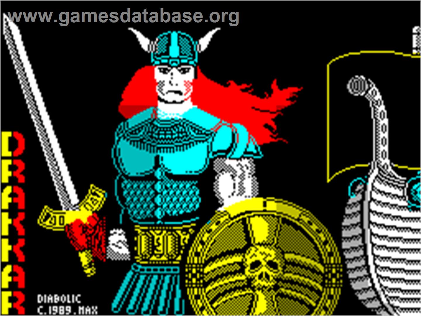Drakkar - Sinclair ZX Spectrum - Artwork - Title Screen