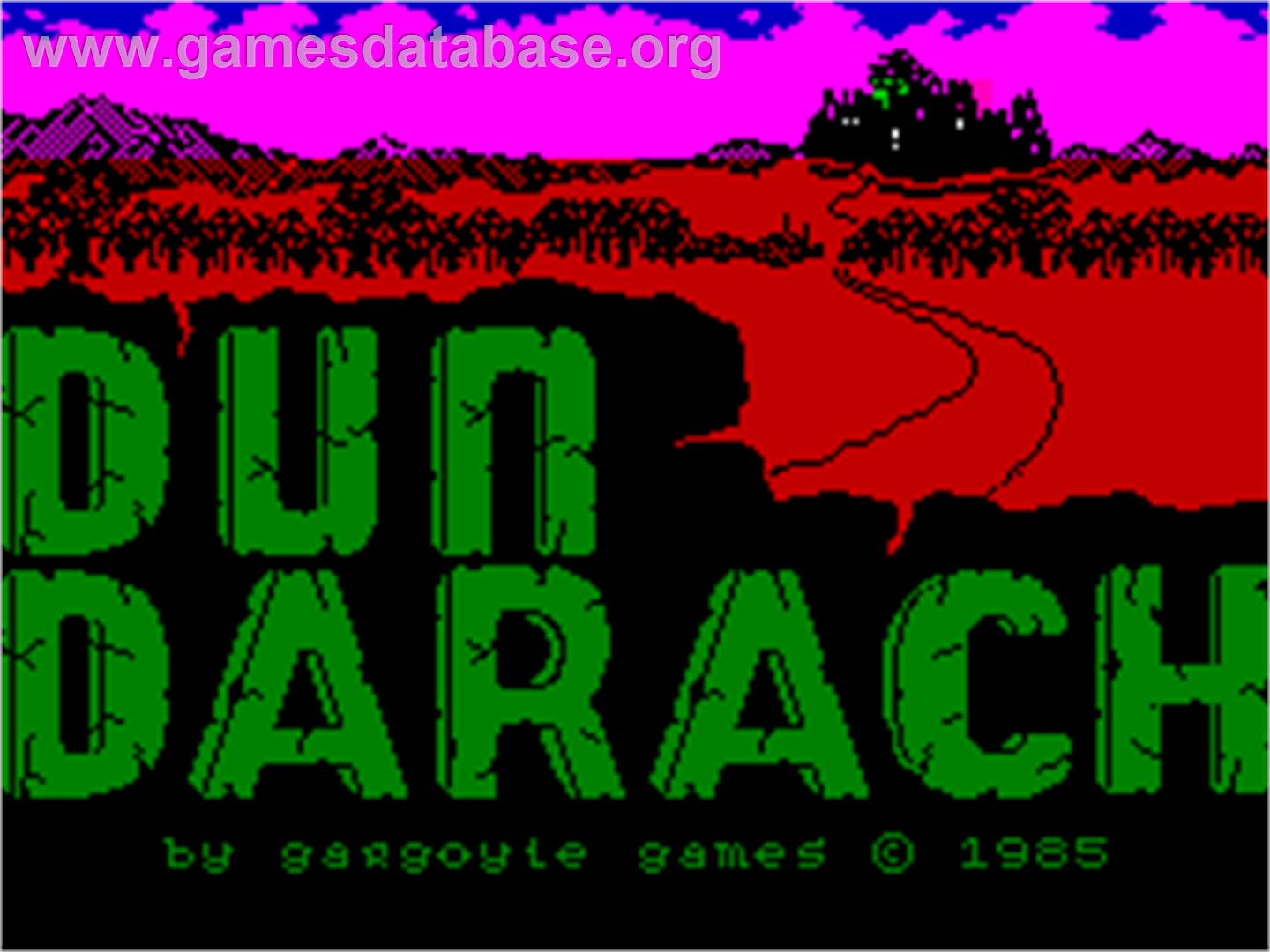 Dun Darach - Sinclair ZX Spectrum - Artwork - Title Screen