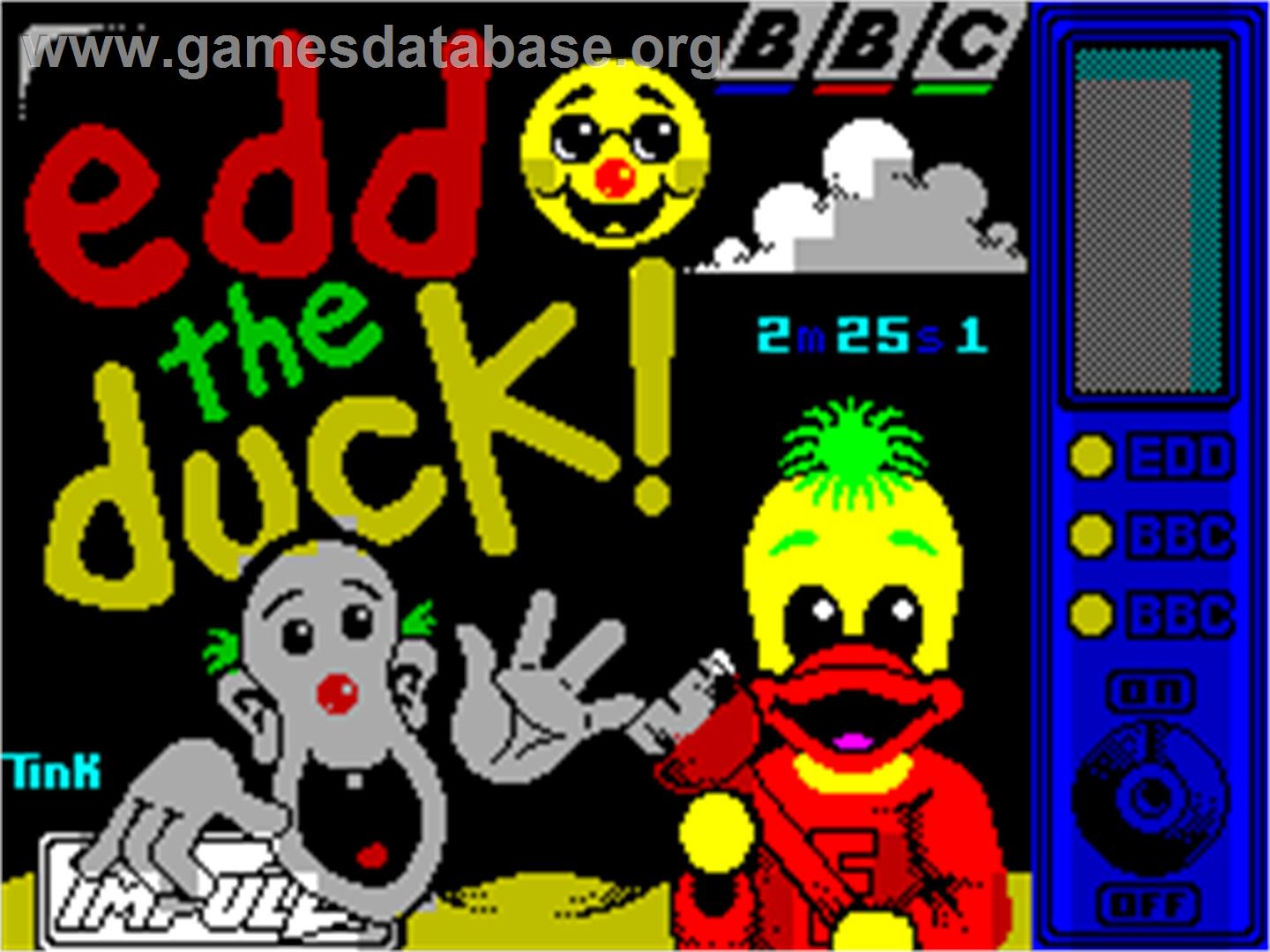 Edd the Duck! - Sinclair ZX Spectrum - Artwork - Title Screen