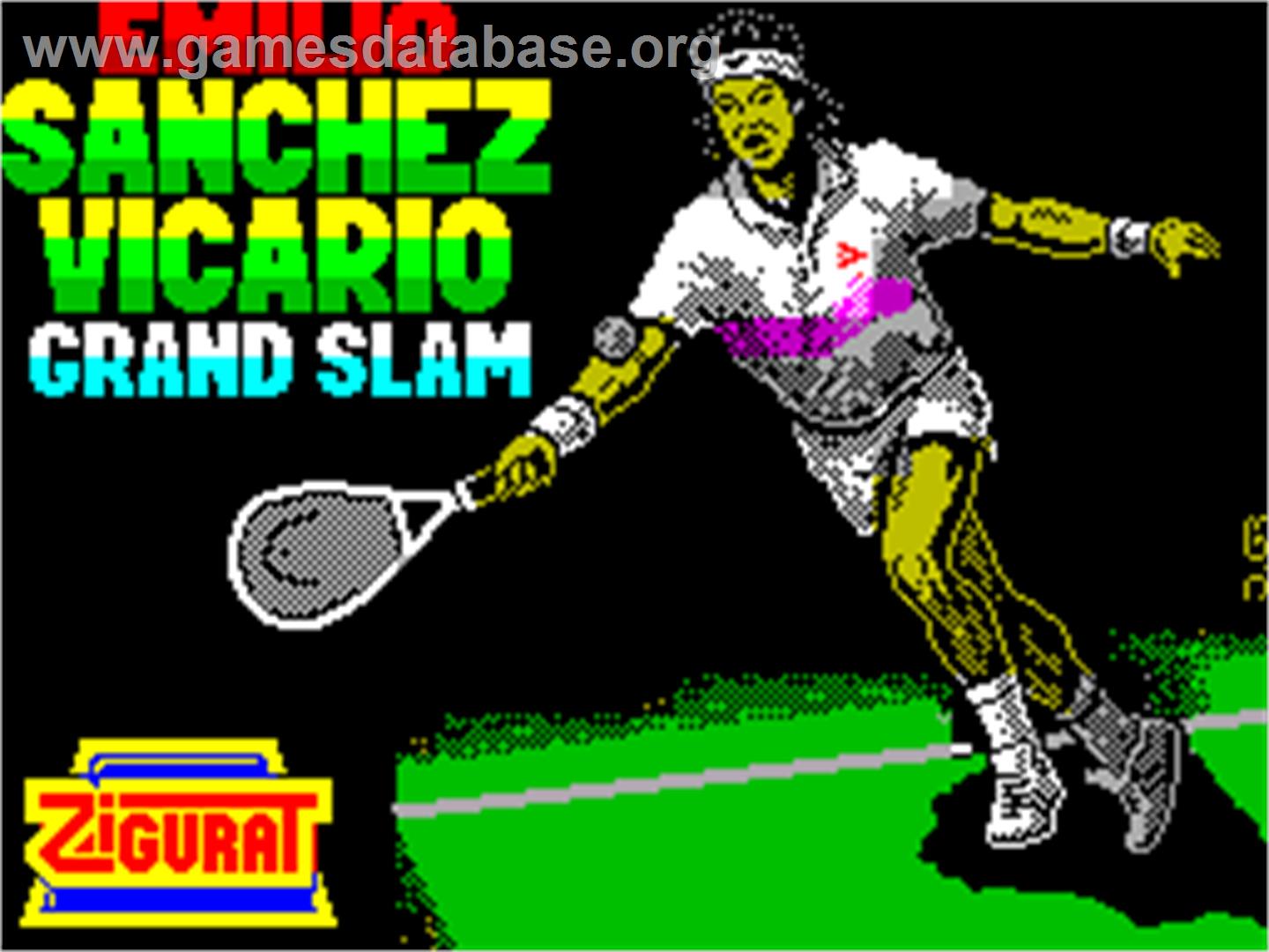 Emilio Sanchez Vicario Grand Slam - Sinclair ZX Spectrum - Artwork - Title Screen