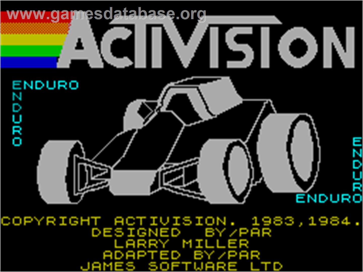 Enduro - Sinclair ZX Spectrum - Artwork - Title Screen
